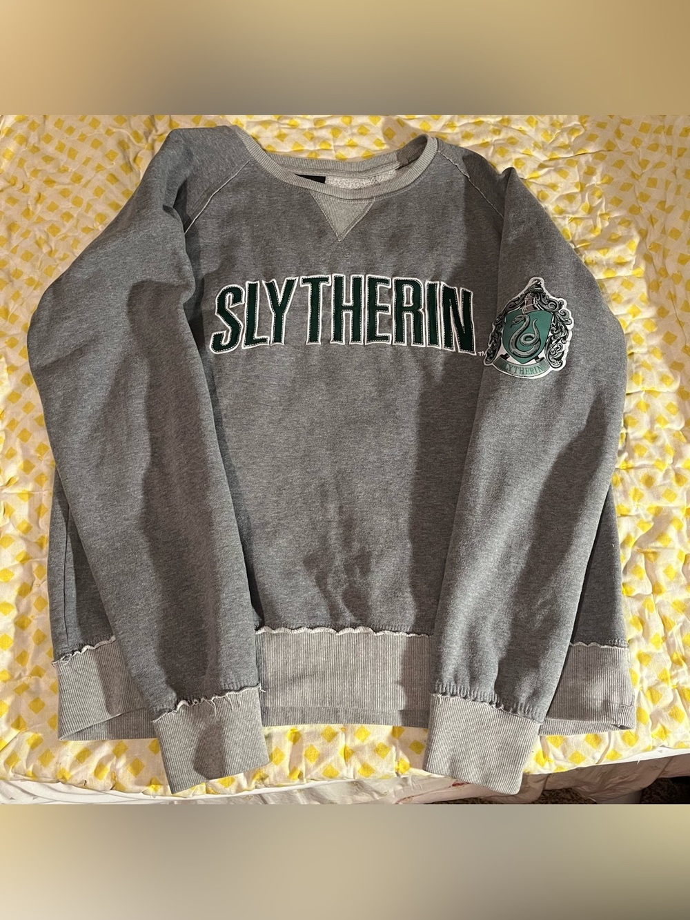 Slytherin Harry Potter Grey Crewneck Sweater XL